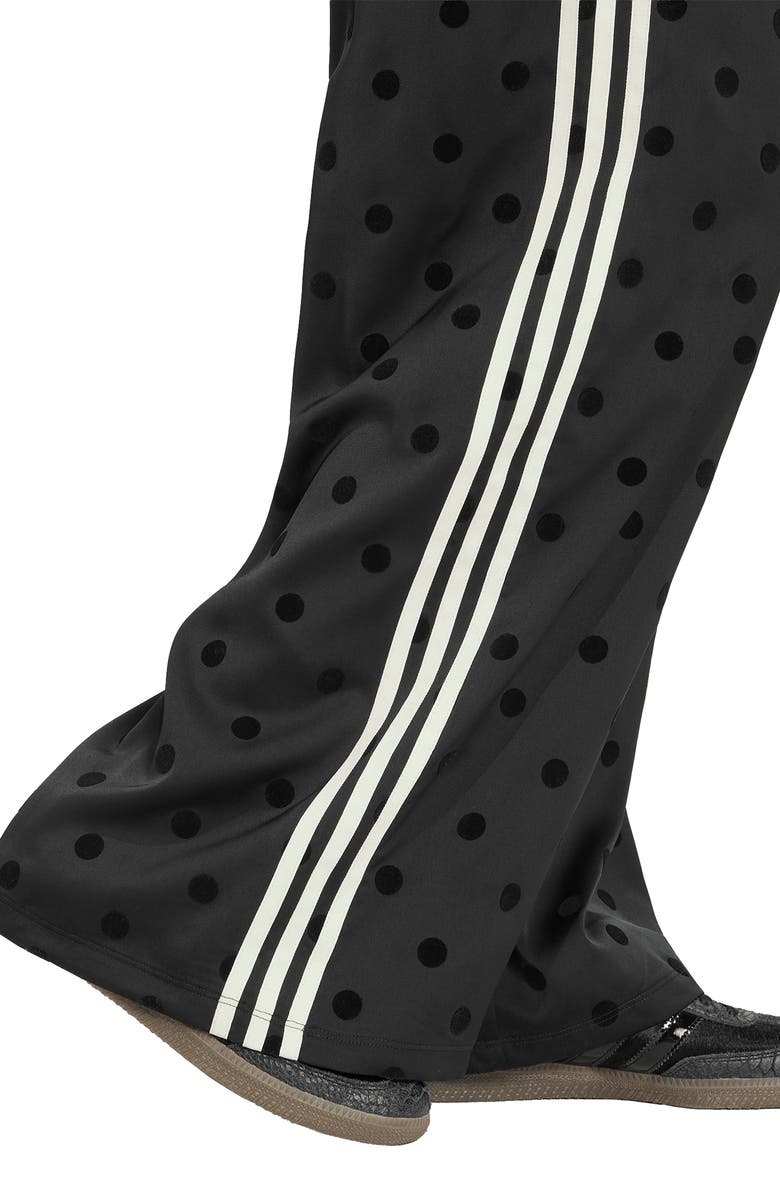 adidas Originals Firebird Polka Dot Wide Leg Track Pants, Alternate, color, Black
