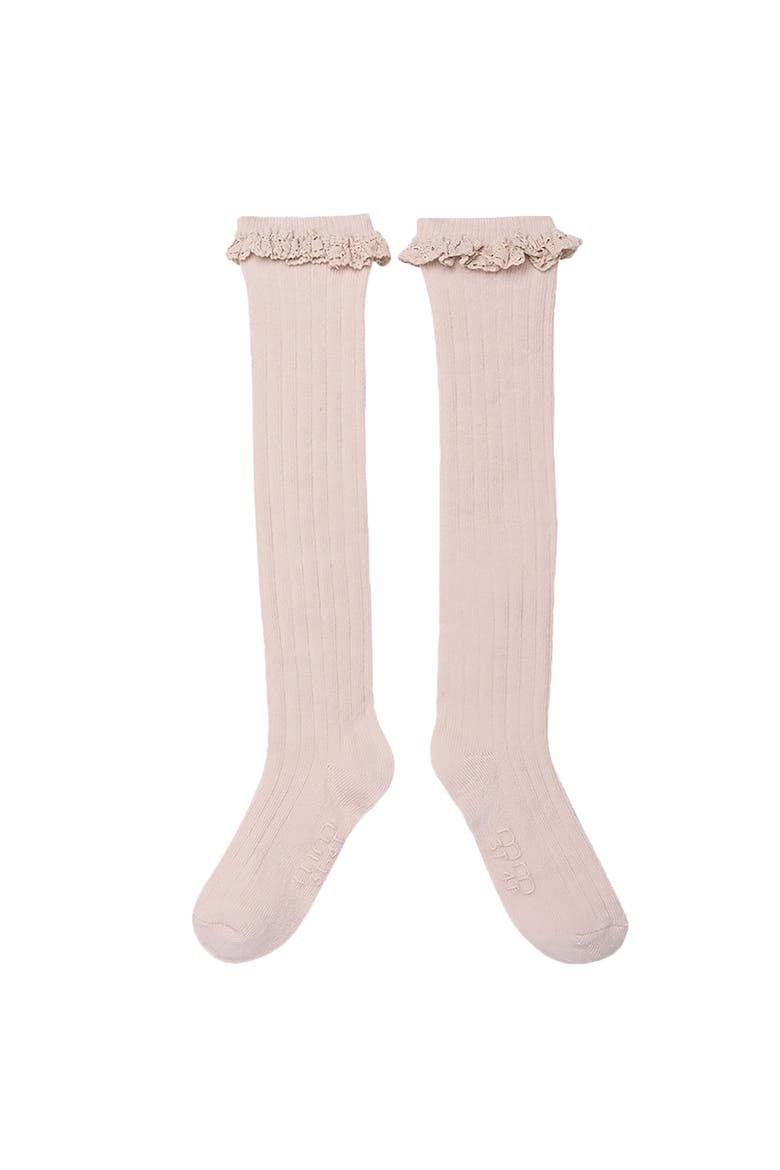 Lace Knee Socks, 2-pack, Alternate, color, Pink