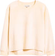 CITY BLUES Ribbed Velour High-Low Sweatshirt