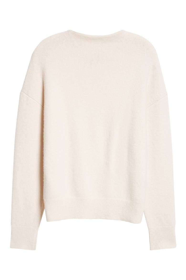 Bria Relaxed Cashmere & Silk Sweater, Alternate, color, IVORY