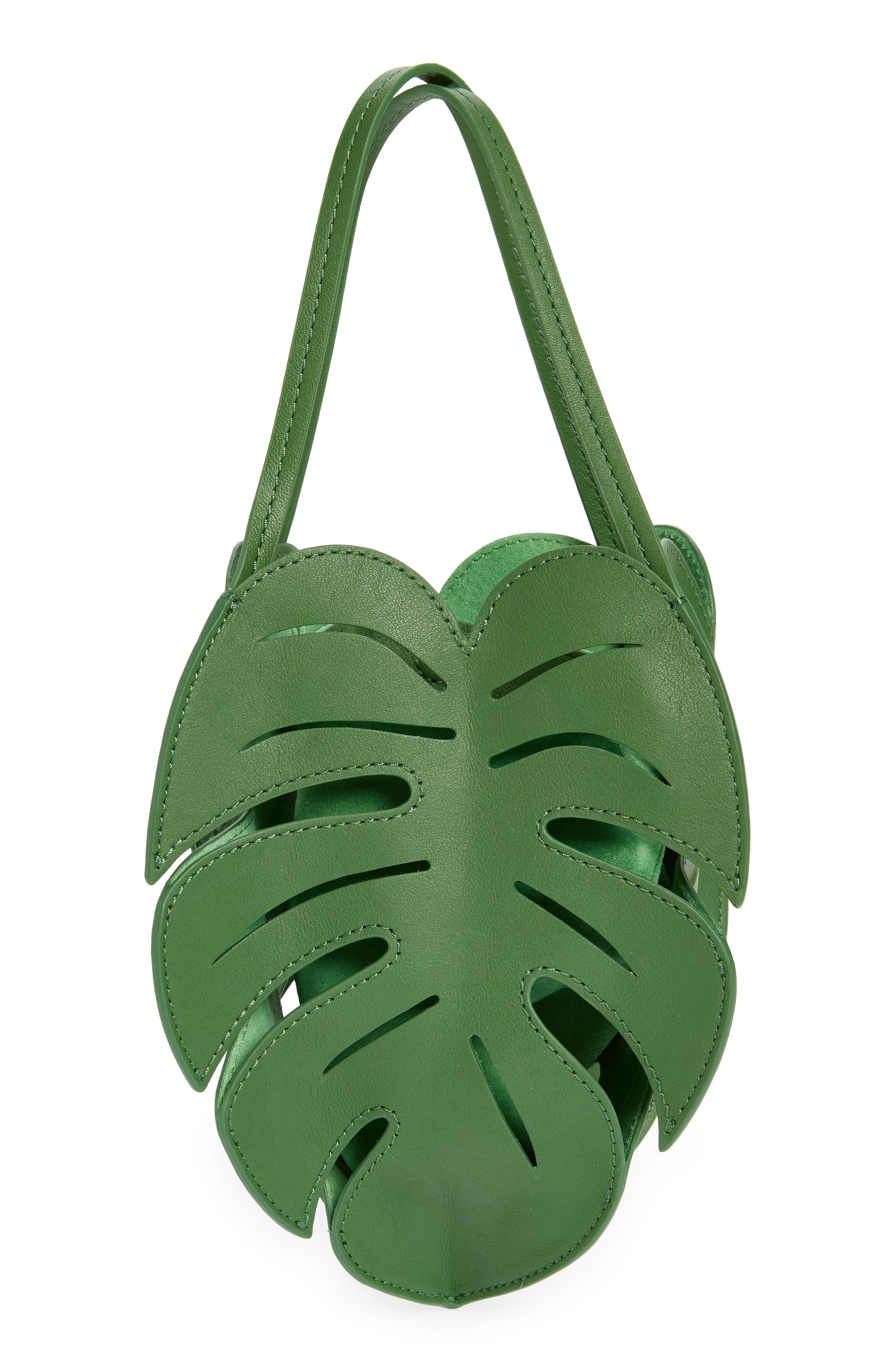 STAUD Palm Leather Tote, Main, color, Leaf