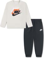 Nike Kids' Multi Futura Logo Long Sleeve Tee & Joggers Set