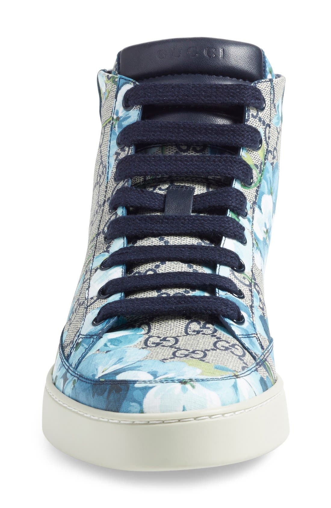 Common High Top Sneaker, Alternate, color, BEIGE/ GREEN FABRIC/ LEATHER