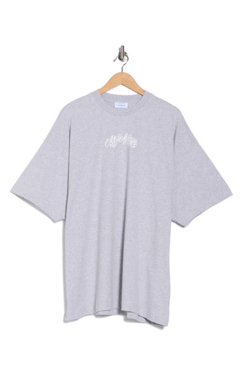 Off-white Logo Cotton Graphic T-shirt Slim Fit Logo Cotton Graphic T-shirt In Gray