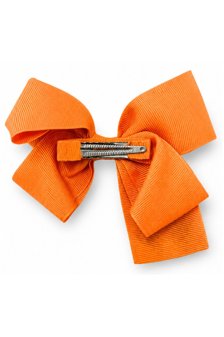 Jack-O-Lantern Halloween Hair Bow, Alternate, color, Orange