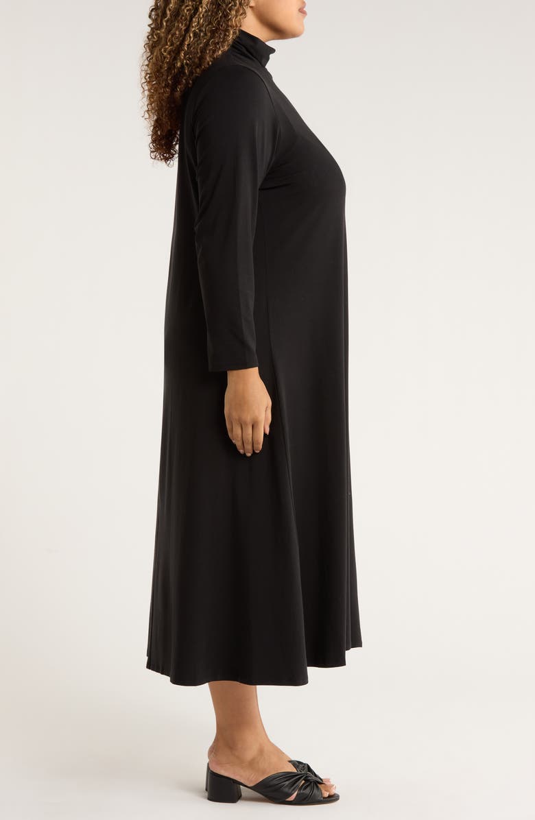 Eileen Fisher Long Sleeve Jersey Maxi Dress, Alternate, color, 