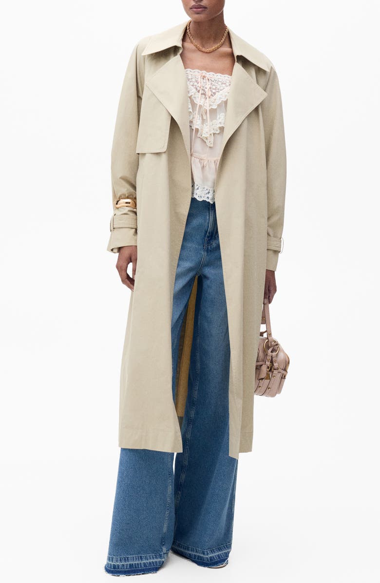 MANGO Cotton Trench Coat, Main, color, 