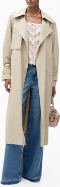 MANGO Cotton Trench Coat