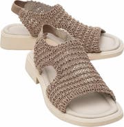 Forever & Always Shoes Weave Leather Woven Sandal