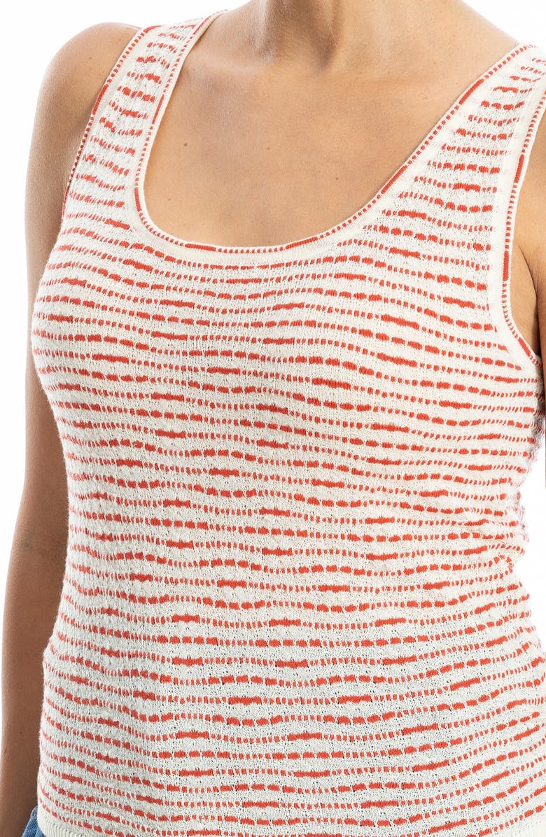 MAX STUDIO Stripe Sweater Tank, Alternate, color, Ivory/ Red