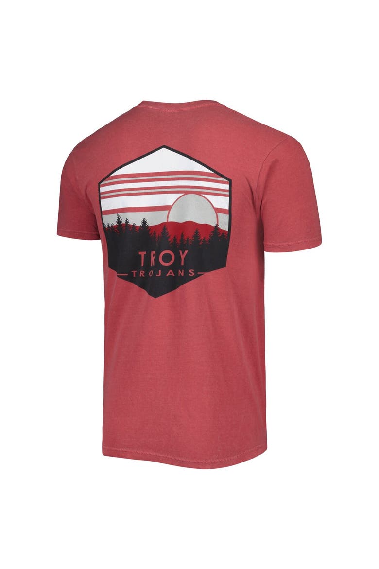 Men's Crimson Troy University Trojans Landscape Shield T-Shirt, Alternate, color, Crimson