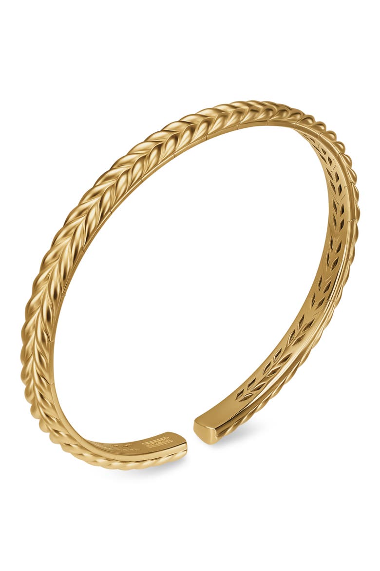 Men's Chevron Flex Bracelet in 18K Gold, 5mm, Alternate, color, GOLD