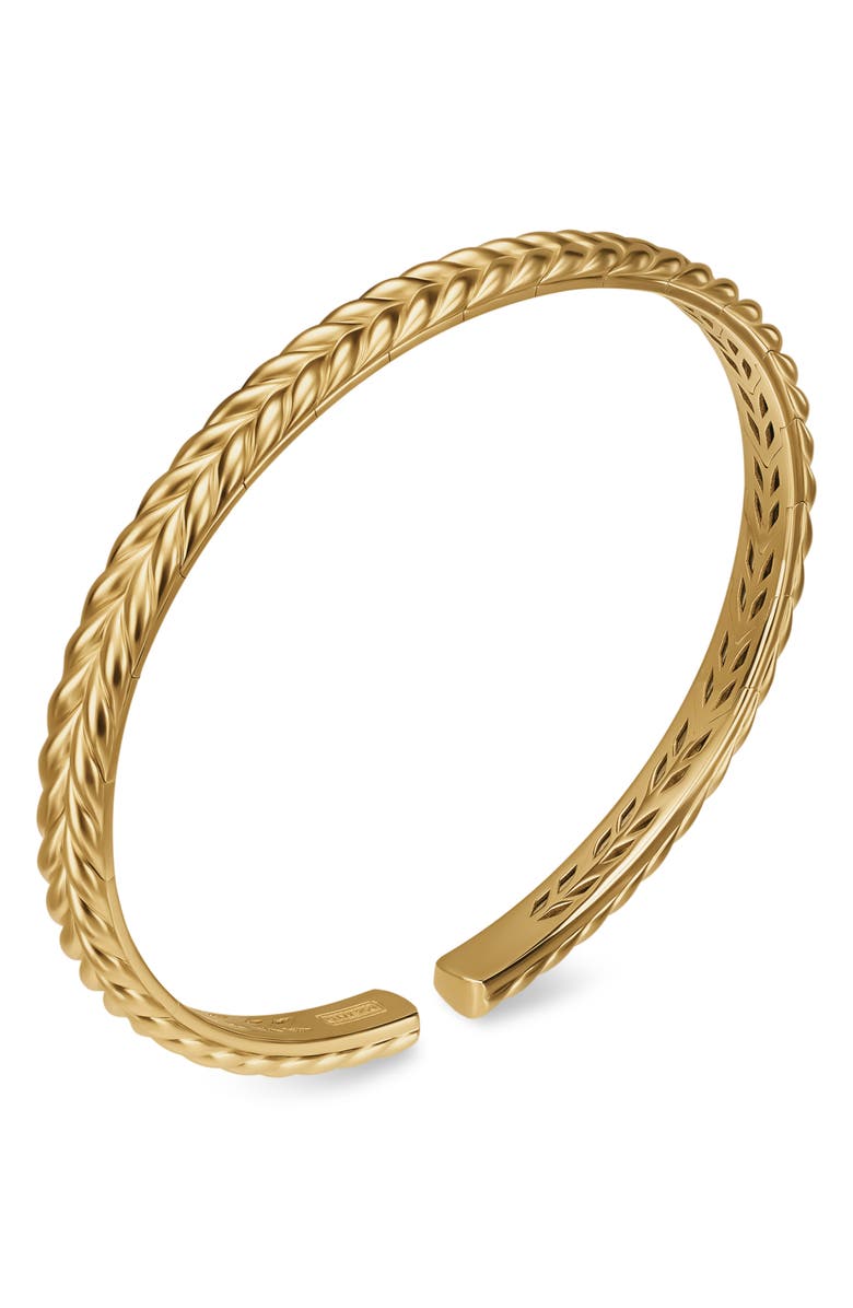 David Yurman Men's Chevron Flex Bracelet in 18K Gold, 5mm, Alternate, color, Gold