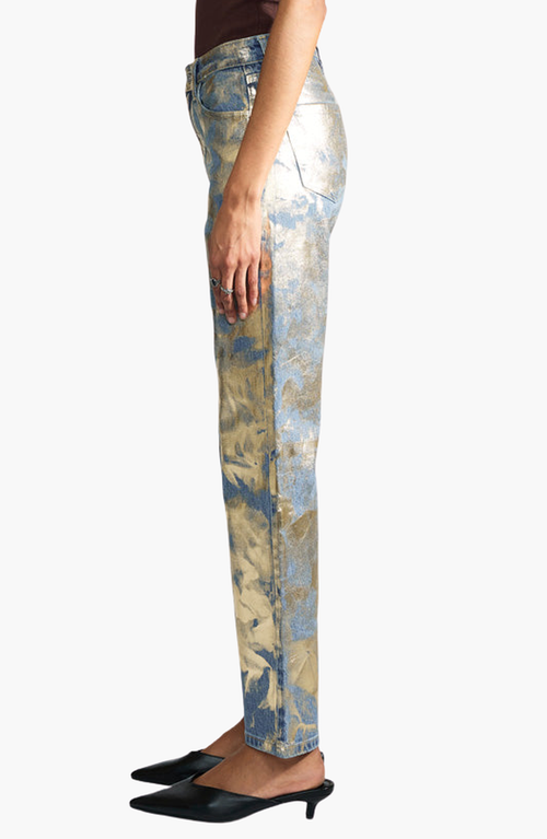 Kancan Premier Nerissa Premier High Rise Straight Jeans In Silver