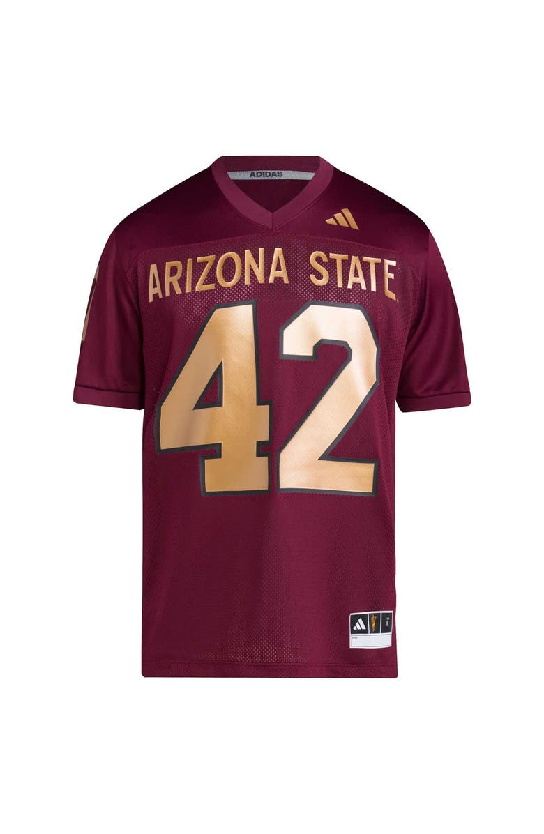adidas Men's adidas Pat Tillman #42 Maroon Arizona State Sun Devils Football Icon Premier Jersey, Alternate, color,