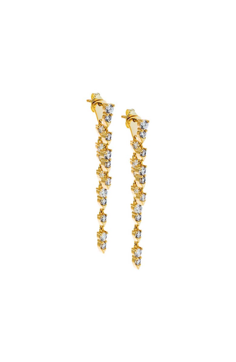 BY ADINA EDEN CZ Tennis Style Double Drop Stud Earring, Main, color, 
