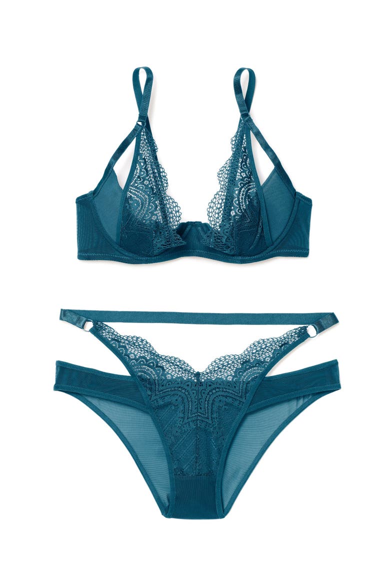 Kaia Unlined Quarter Cup Bra, Alternate, color, Dark blue