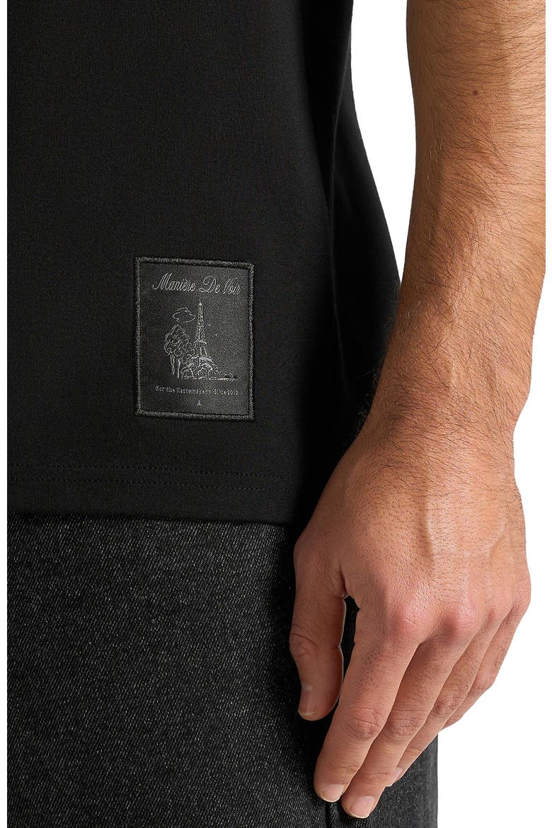 Regular Fit Cotton T-Shirt, Alternate, color, Black