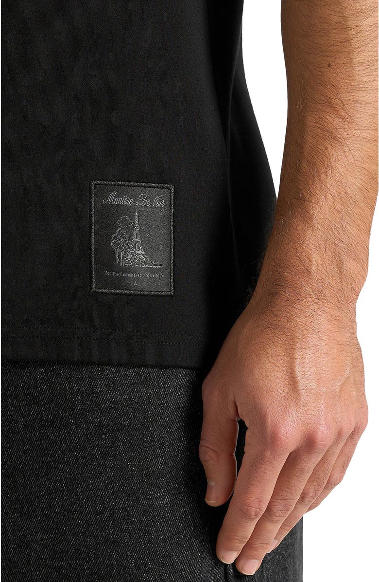 Manière De Voir Regular Fit Cotton T-Shirt, Alternate, color, Black