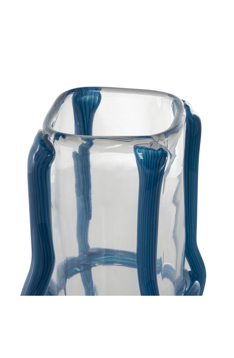 VIVIAN LUNE HOME Blue Recycled Glass Vase, Alternate, color,