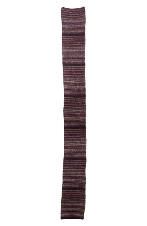 Mouna Stripe Jacquard Mohair & Wool Blend Scarf