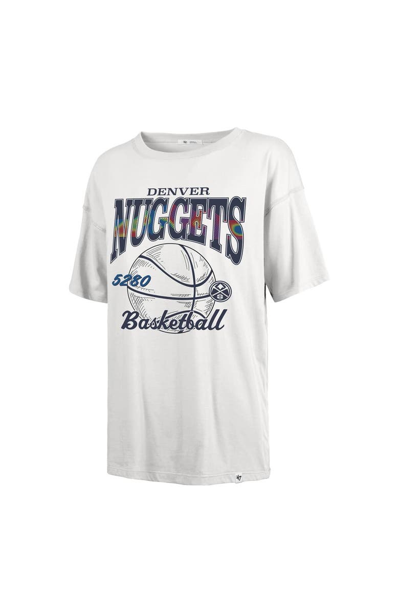 '47 Women's '47 White Denver Nuggets City Edition Down Court Sadie T-Shirt, Alternate, color, White