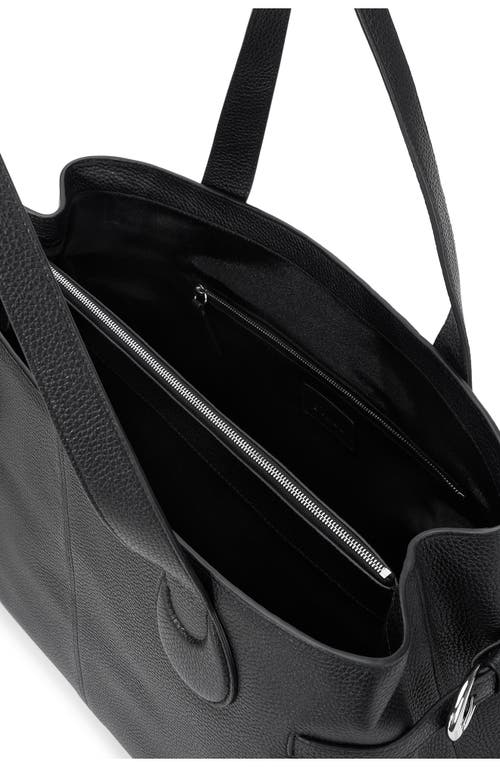 Staud Piper Leather Tote Bag In Black