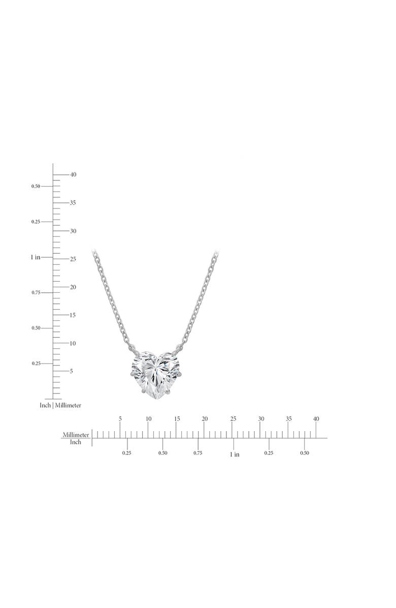 Crislu Adore Cubic Zirconia Heart Pendant Necklace, Alternate, color, Pure Platinum/ Clear Stone