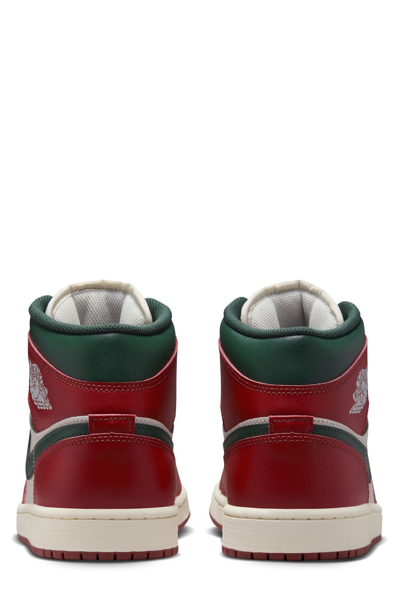 Jordan Air Jordan 1 Mid Sneaker, Alternate, color, Sail/ Redstone/ Midnight Green