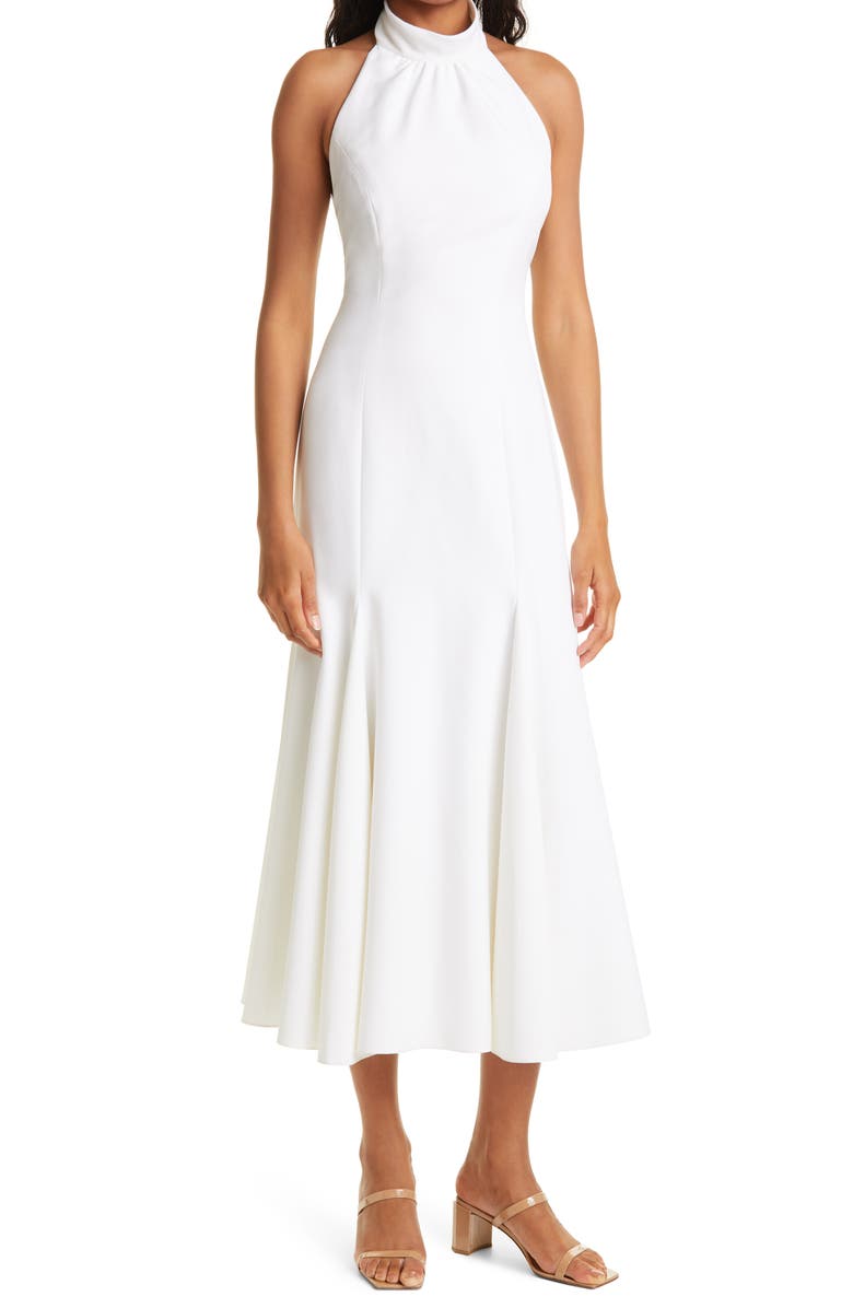 Milly Penelope Halter Neck Cady Dress, Main, color, 