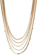 Nordstrom Cubic Zirconia Station Layered Necklace