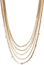 Nordstrom Cubic Zirconia Station Layered Necklace