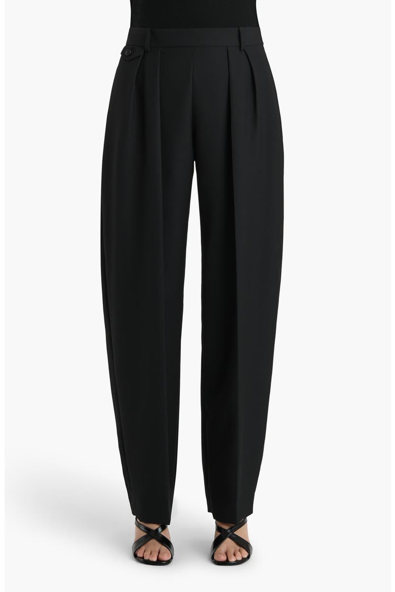 Dugan Pleated Wool Pants, Main, color, BLACK