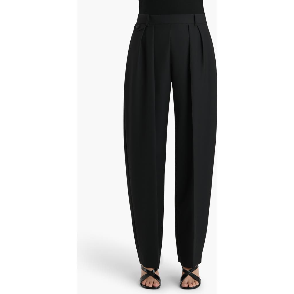 Khaite Dugan Pleated Wool Pants In Black