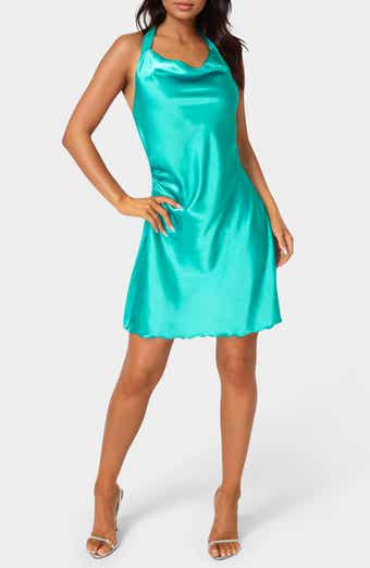 Satin Halter Neck Slipdress