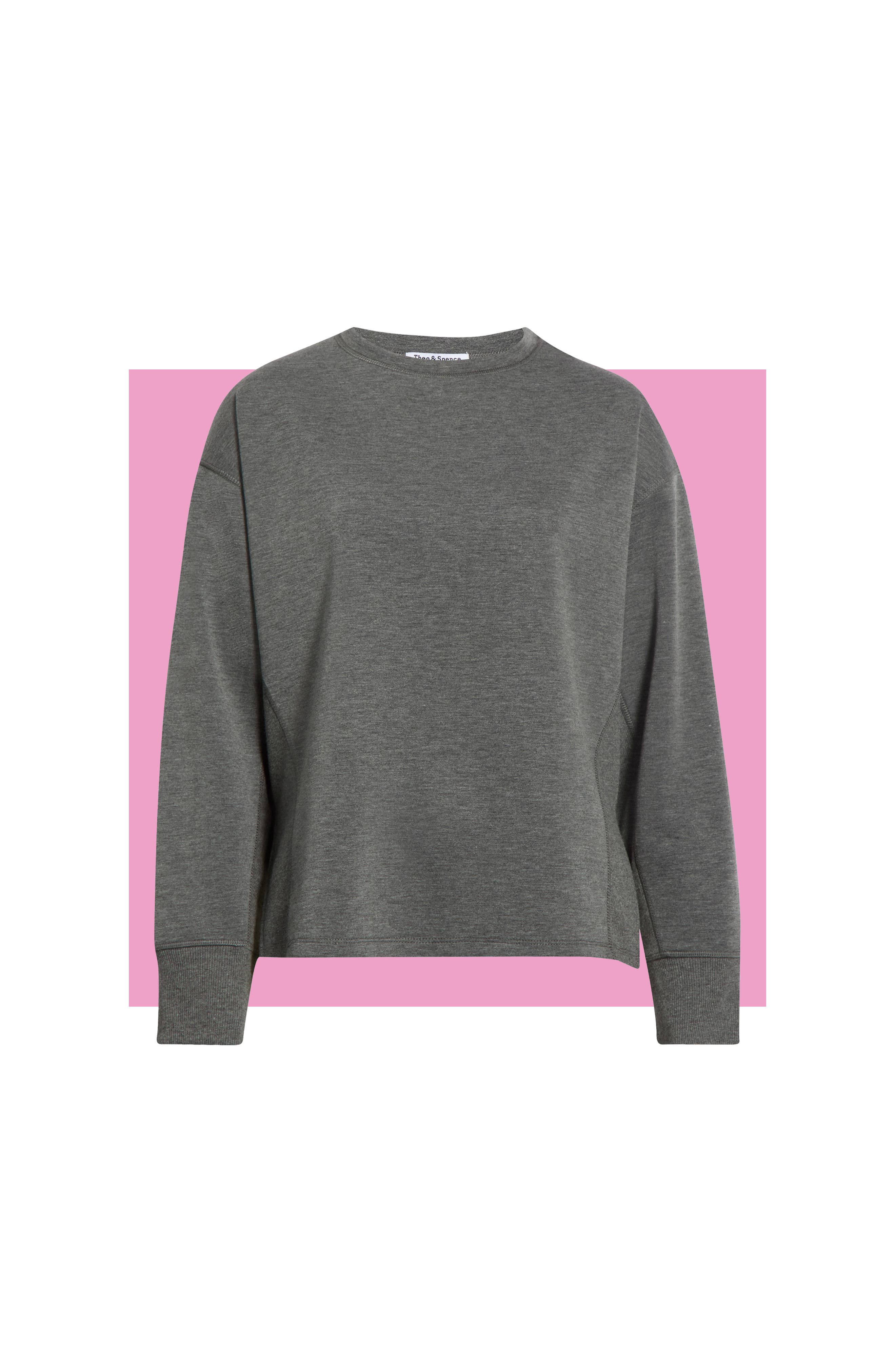 Theo And Spence Crewneck Sweatshirt In Charcoal