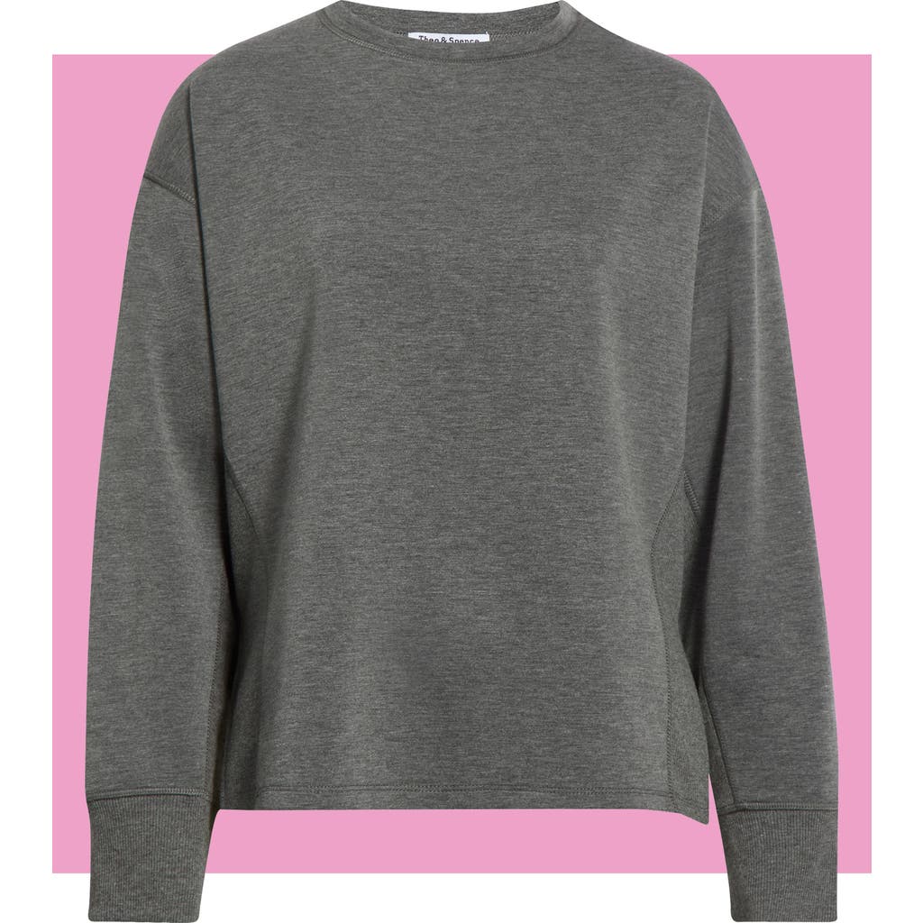 Theo And Spence Crewneck Sweatshirt In Charcoal