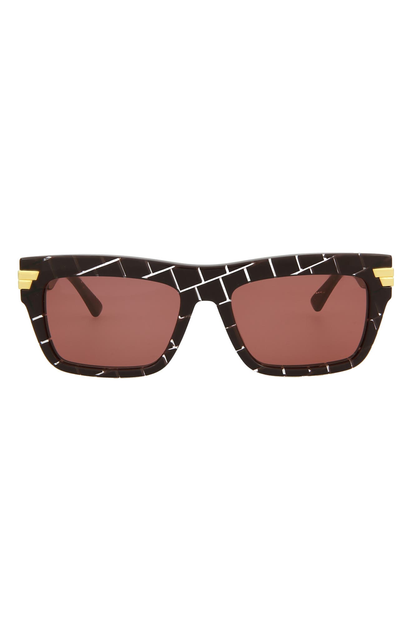 Bottega Veneta 56mm Square Sunglasses