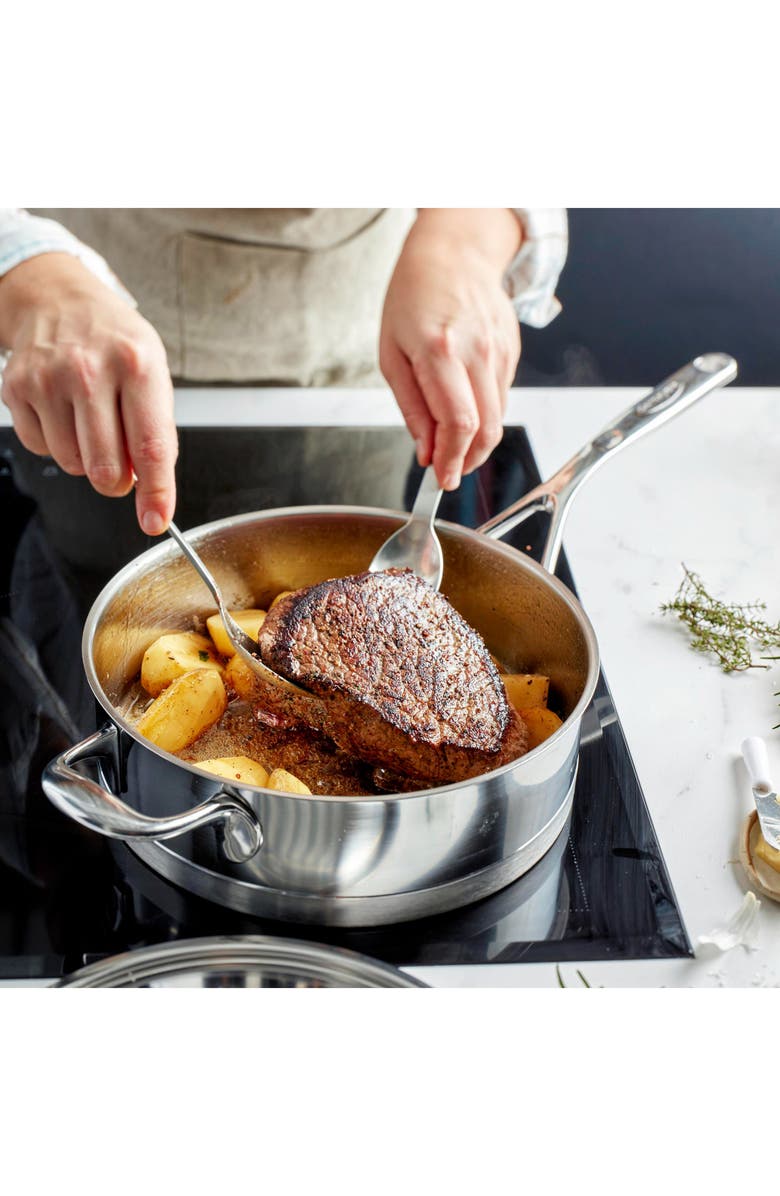 Demeyere Atlantis 5-Quart Stainless Steel Sauté Pan With Helper Handle & Lid, Alternate, color, Stainless Steel