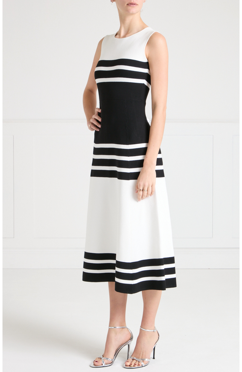 Temperley London Sailor Knit Dress, Alternate, color, Black/White