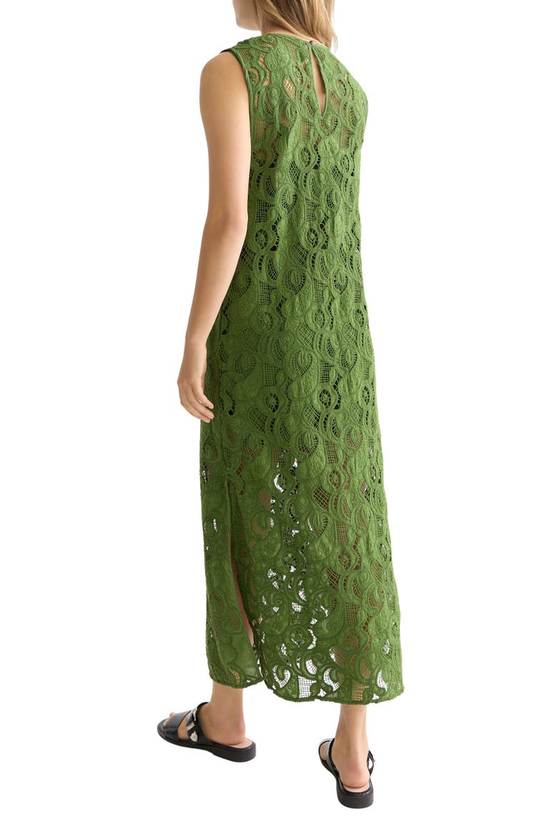 Paisley Embroidery Cotton Maxi Dress, Alternate, color, GARDEN GREEN