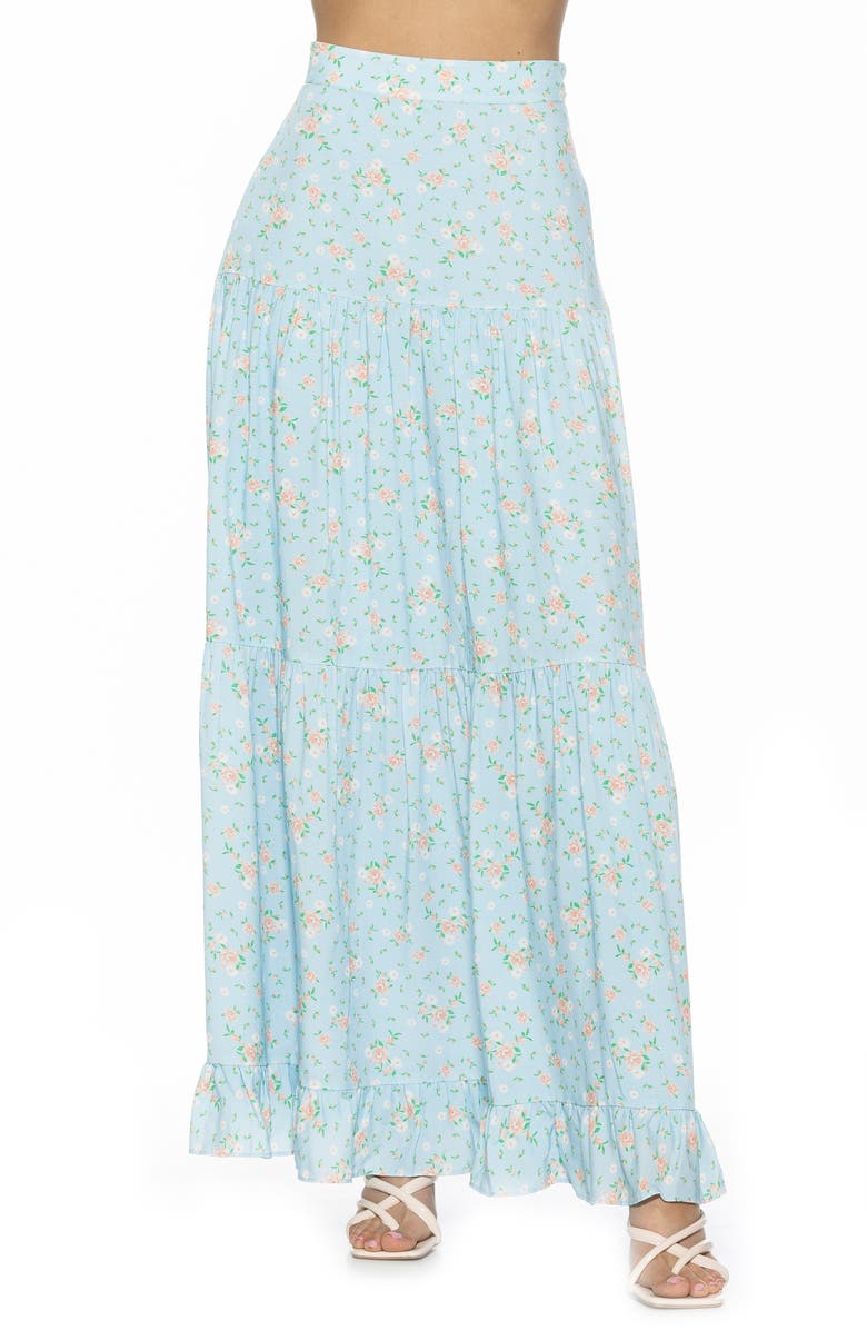 Alexia Admor Halima Maxi Skirt, Alternate, color, Halogen Floral