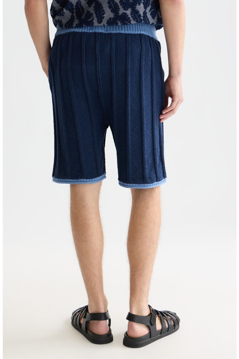 Structured Knit Shorts, Alternate, color, PAGEANT BLUE