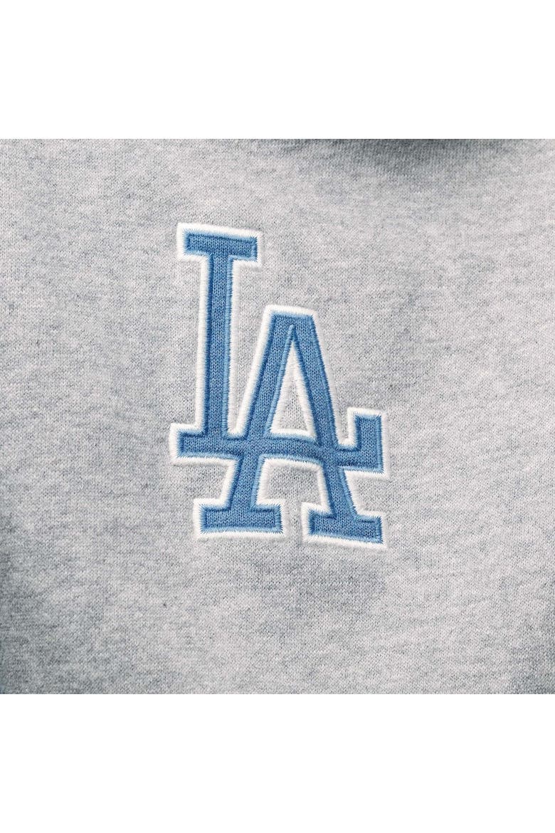 Men's '47 Heathered Gray/Heathered Royal Los Angeles Dodgers Two-Toned Team Pullover Sweatshirt, Alternate, color, Heather Gray