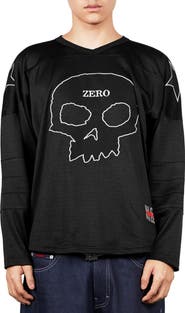 PLEASURES X Zero Skateboards Jamie Mesh Hockey Jersey