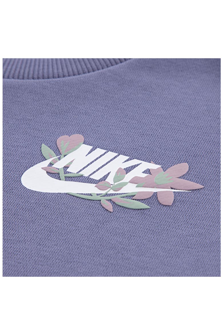 Kids' Swoosh on Pointe Sweatshirt & Leggings Set, Alternate, color, WORLD INDIGO