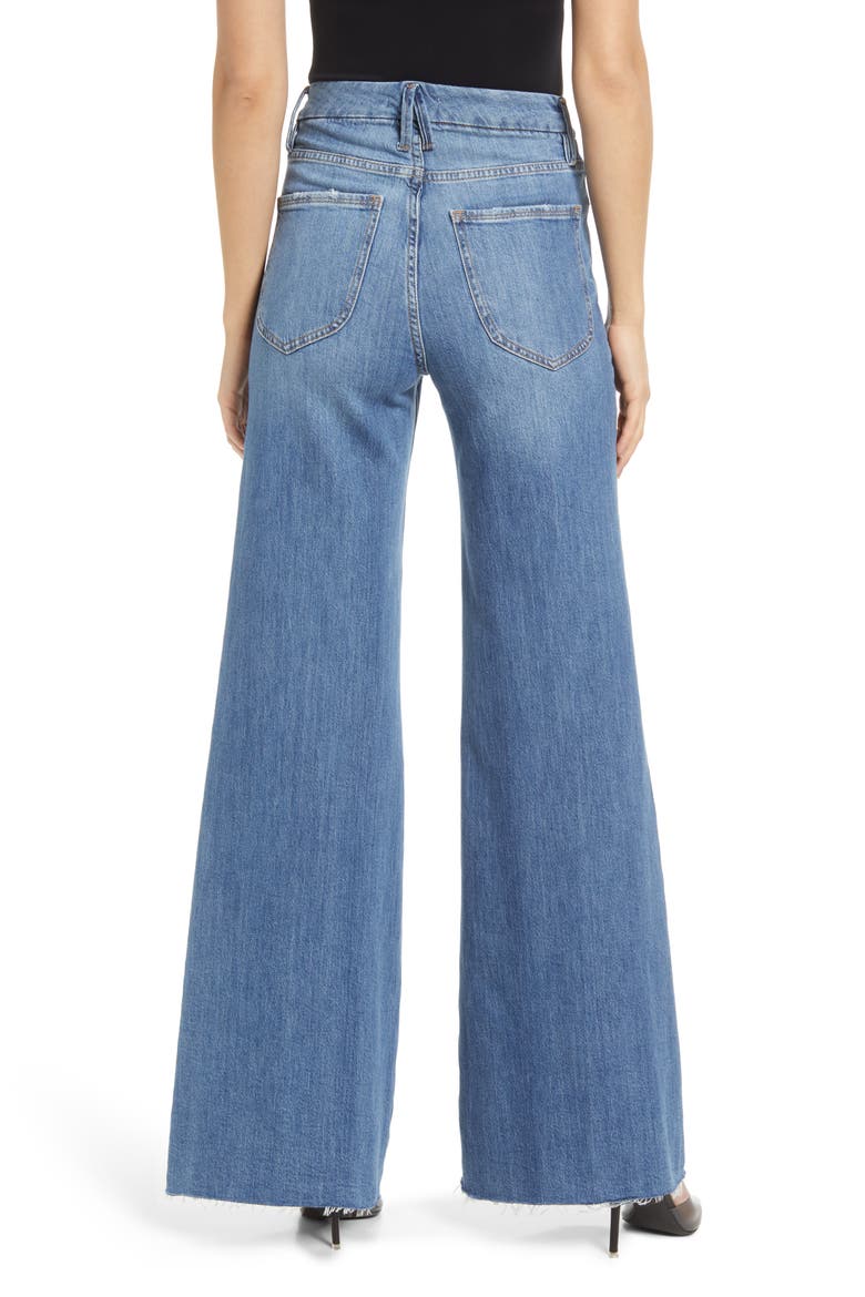 Good Waist Palazzo Jeans, Alternate, color, INDIGO030