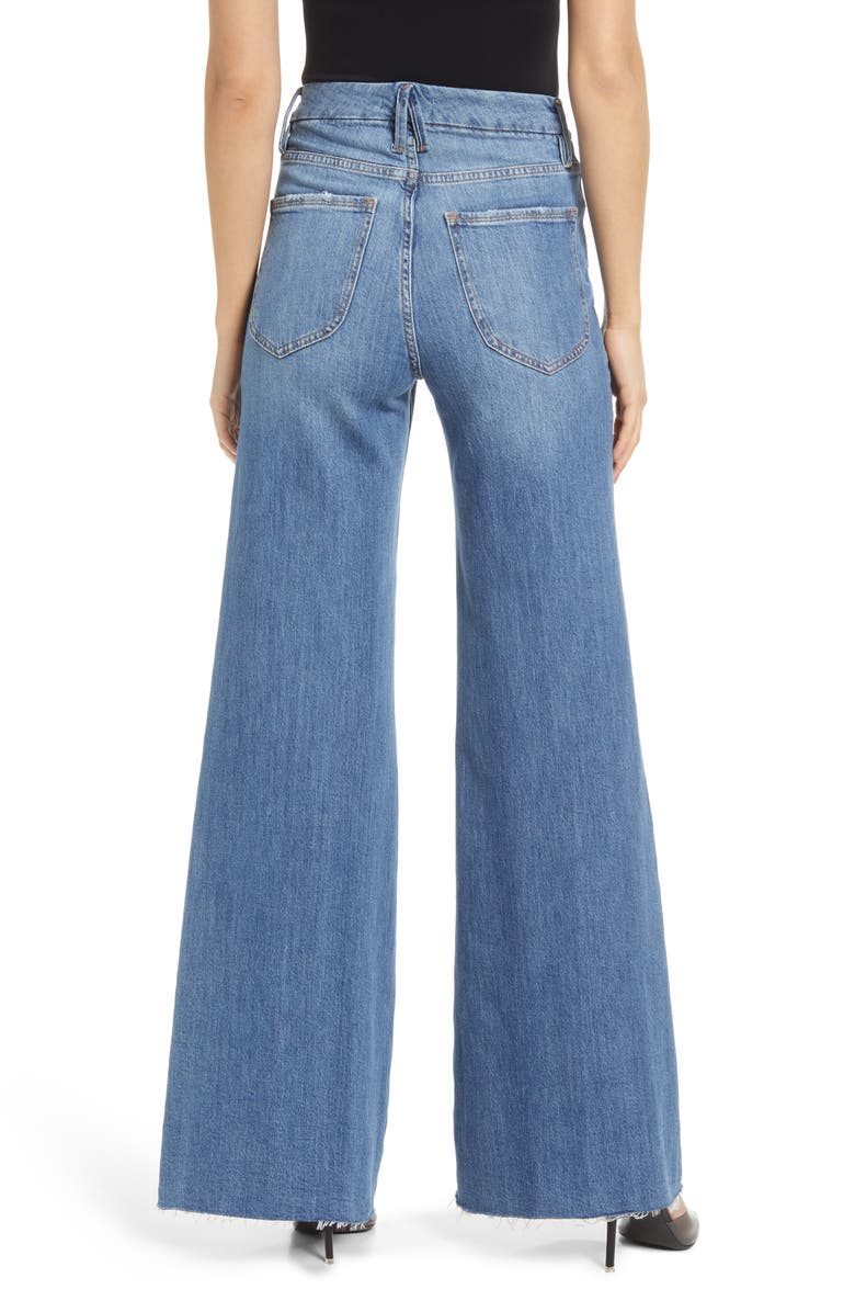 Good American Good Waist Palazzo Jeans, Alternate, color,