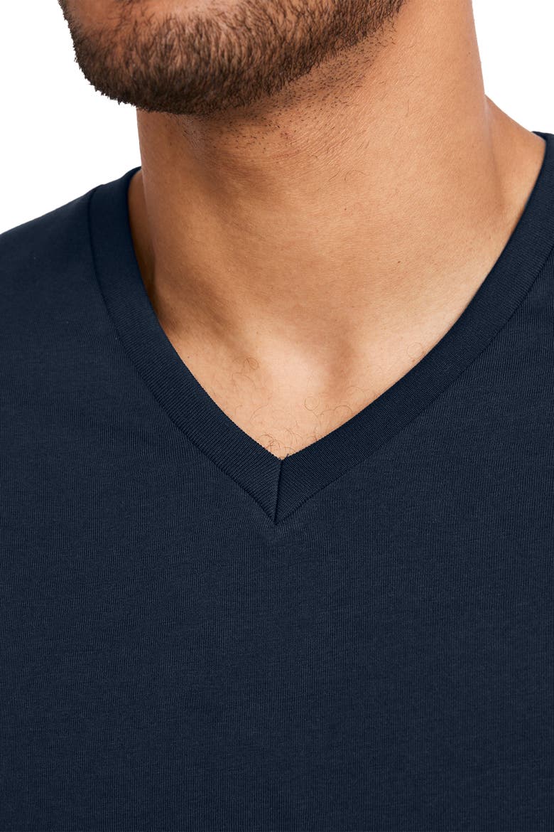 Mens Made2Fit V-Neck T-Shirt, Alternate, color, True Navy