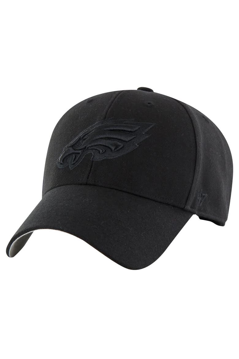 Men's '47 Black Philadelphia Eagles Tonal MVP Adjustable Hat, Main, color, Black